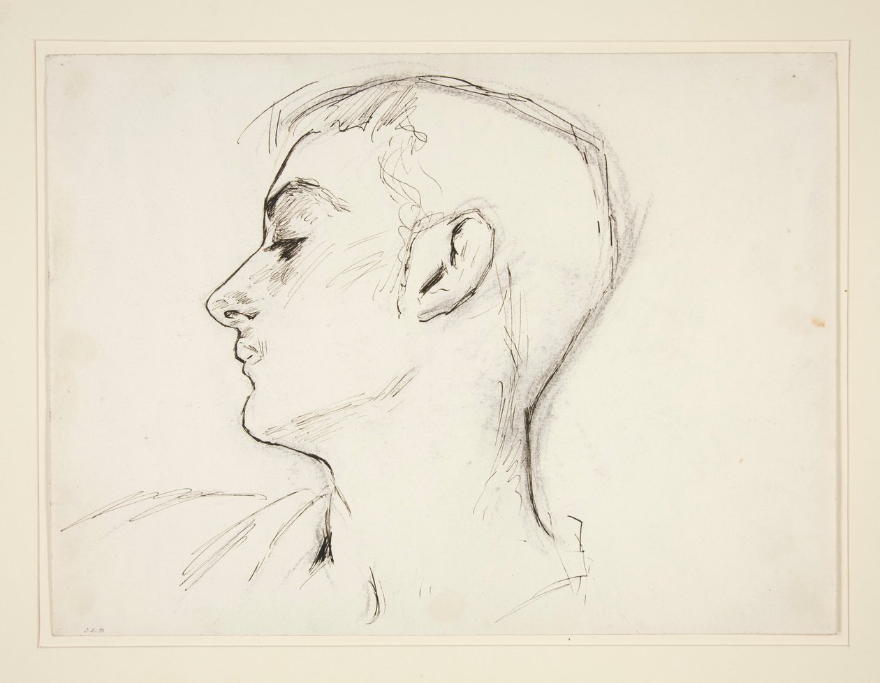 Head of a Young Man in Profile by John Singer Sargent