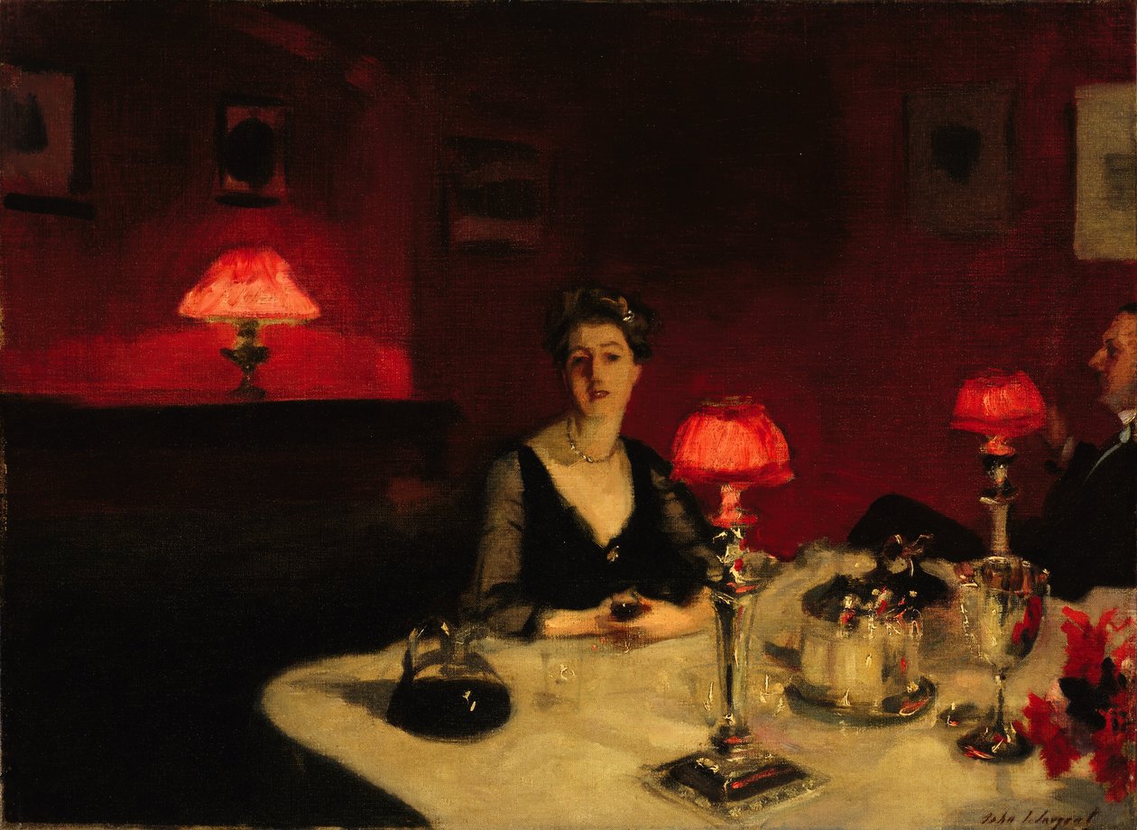 The Glass of Port (A Dinner Table at Night) by John Singer Sargent