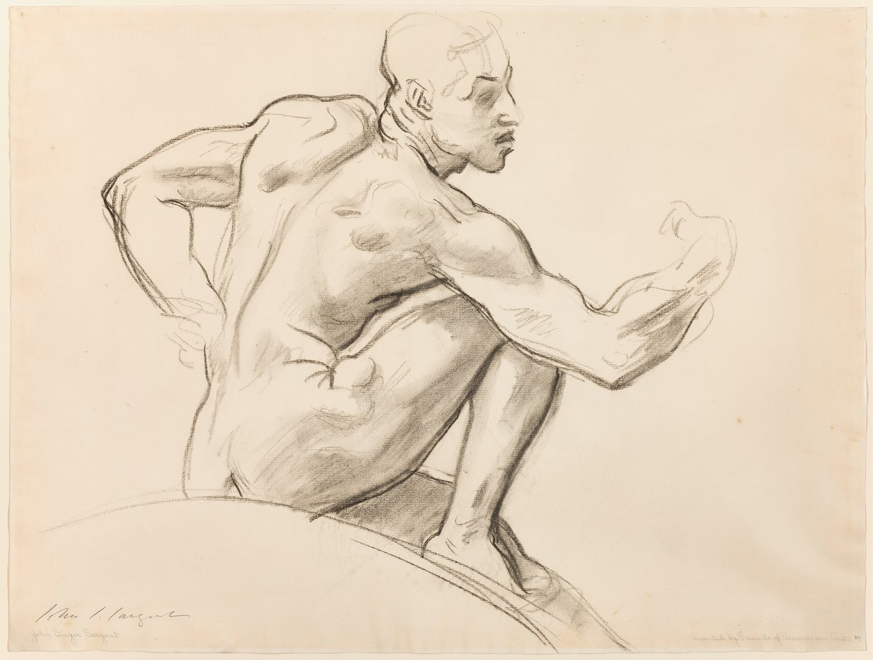 Seated Male Nude by John Singer Sargent