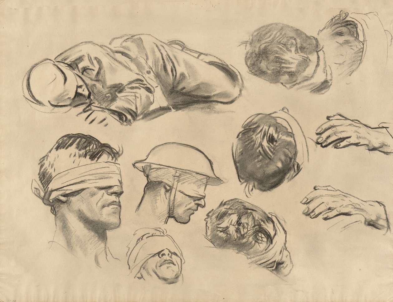 Studies for Gassed by John Singer Sargent