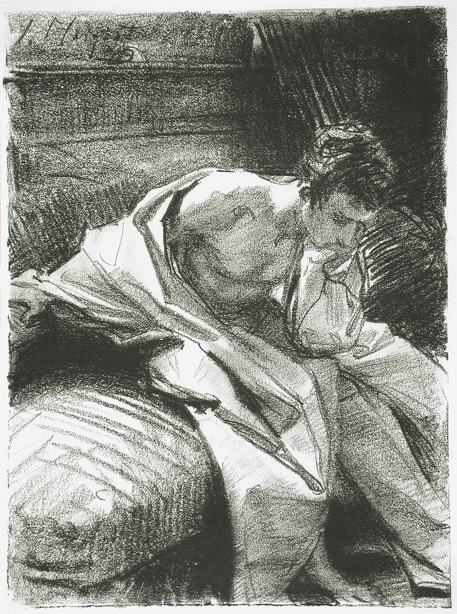 Study of a Young Man Seated by John Singer Sargent