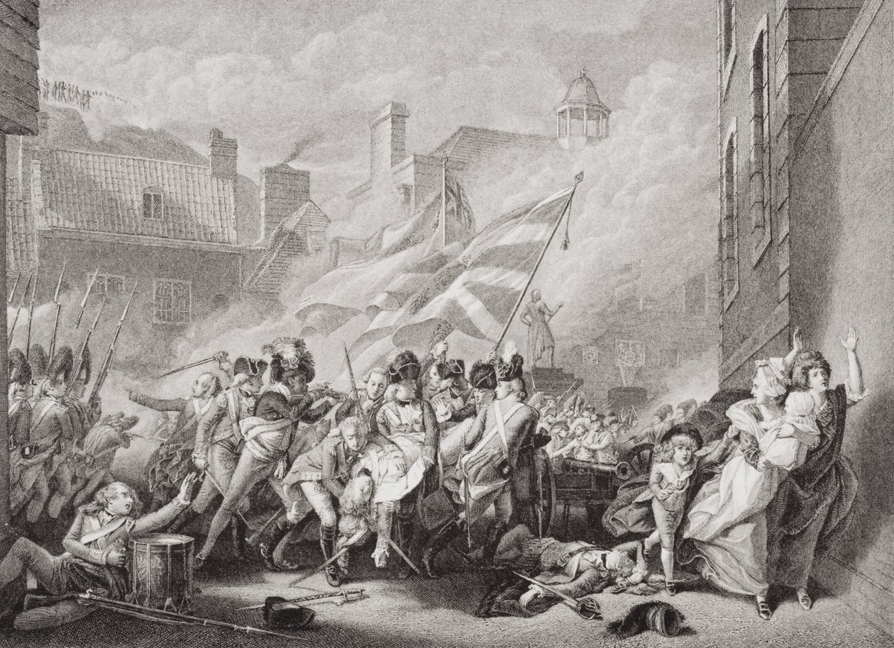 The Death of Major Peirson at St. Helier, Retaking Jersey from the French, 8 January 1781, from 