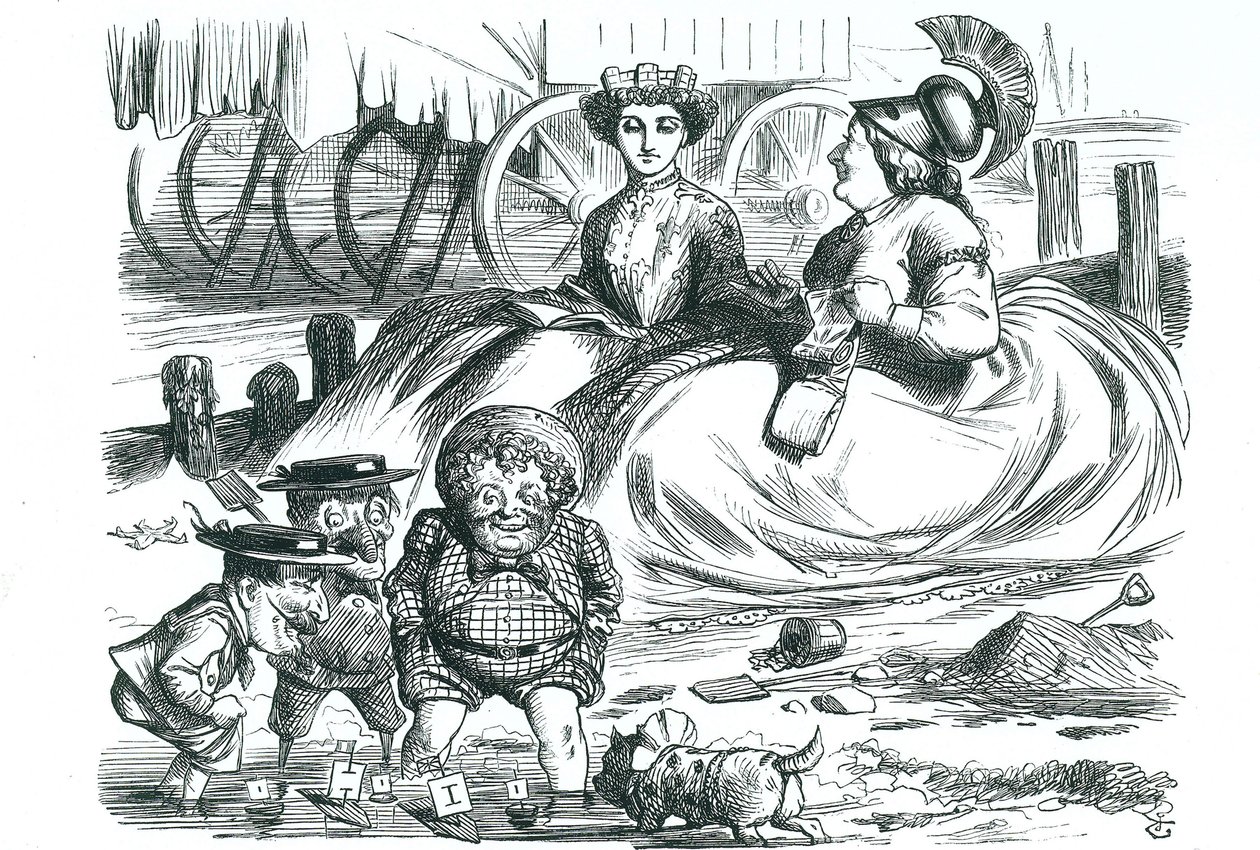France and Britain watching the children by John Tenniel