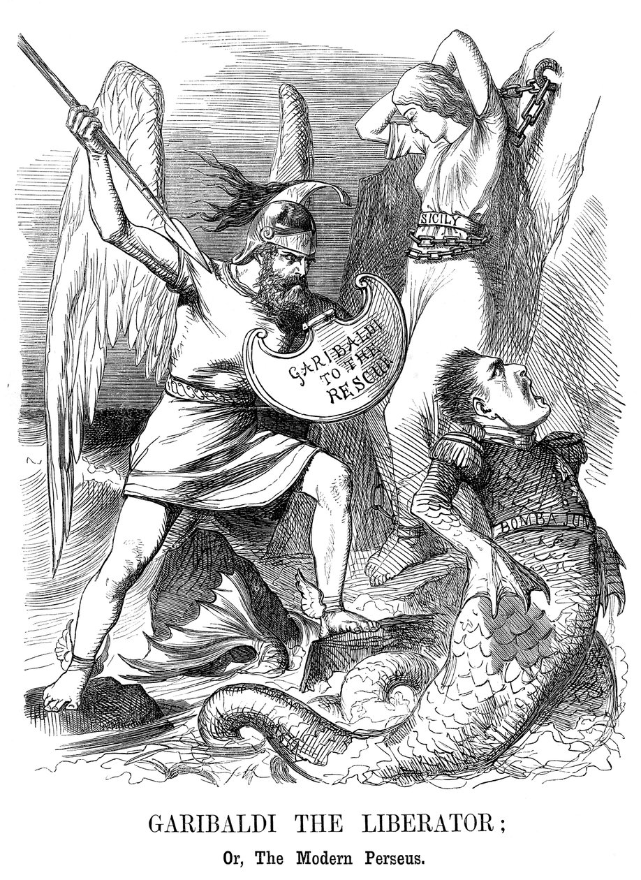 Giuseppe Garibaldi, Conquering Sicily and Naples for the New Kingdom of Italy by John Tenniel
