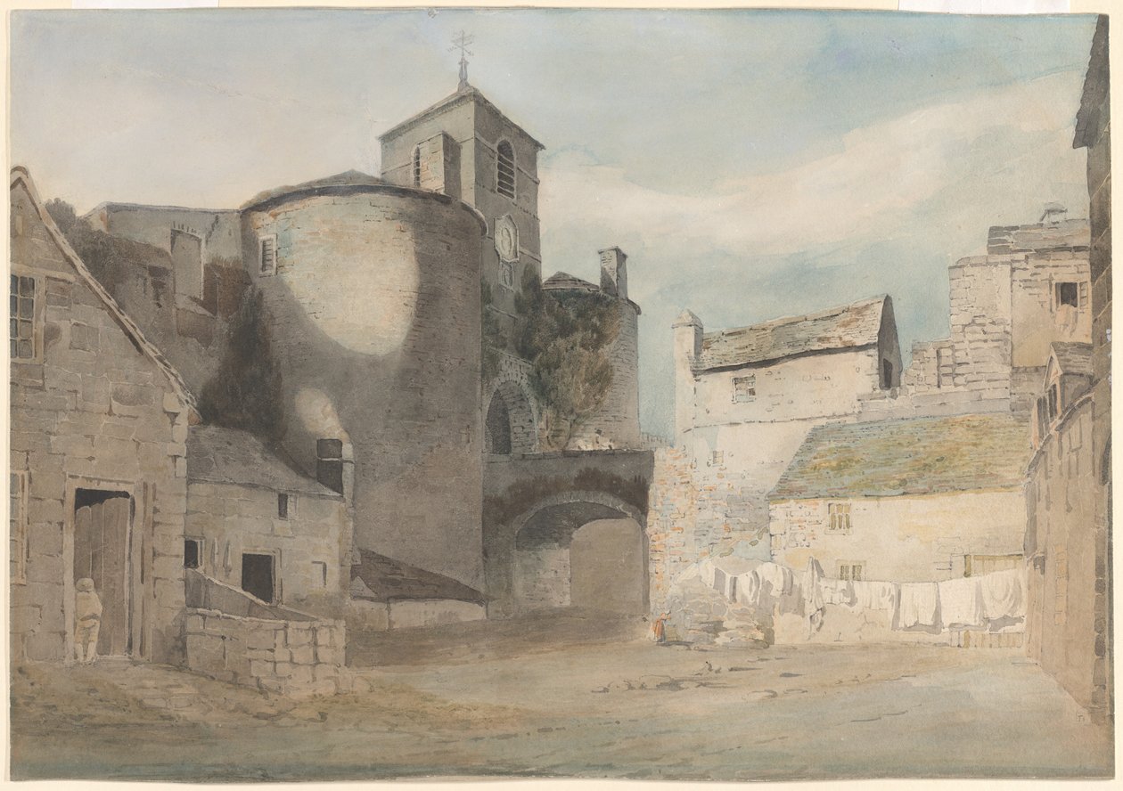 Fortified Entrance to a Welsh Town (East Gate of Caernarvon) by John Varley