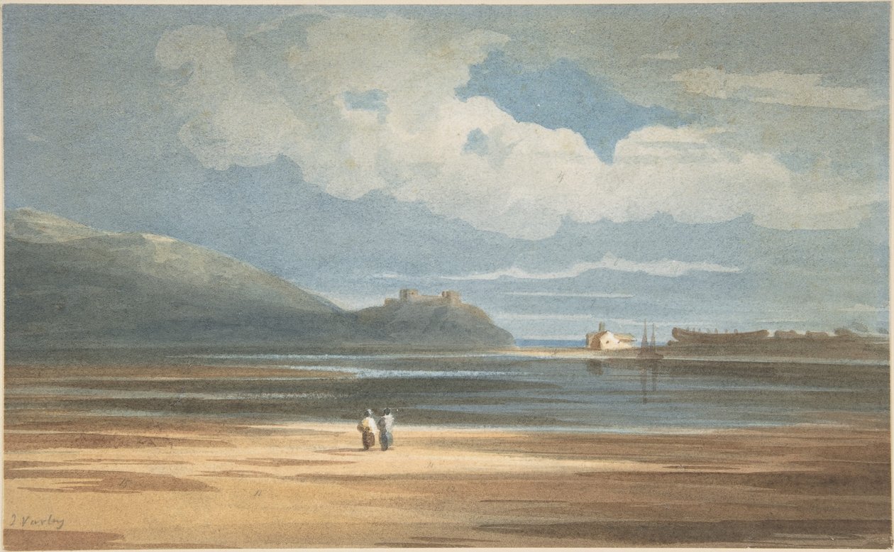 Harlech Castle across the Traeth Mawr by John Varley
