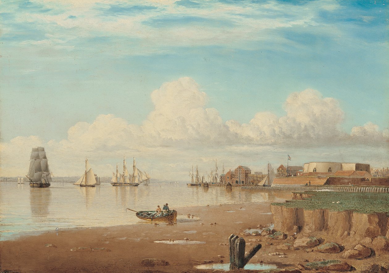 Ships on the Humber and the South Blockhouse, early 1830s by John Ward
