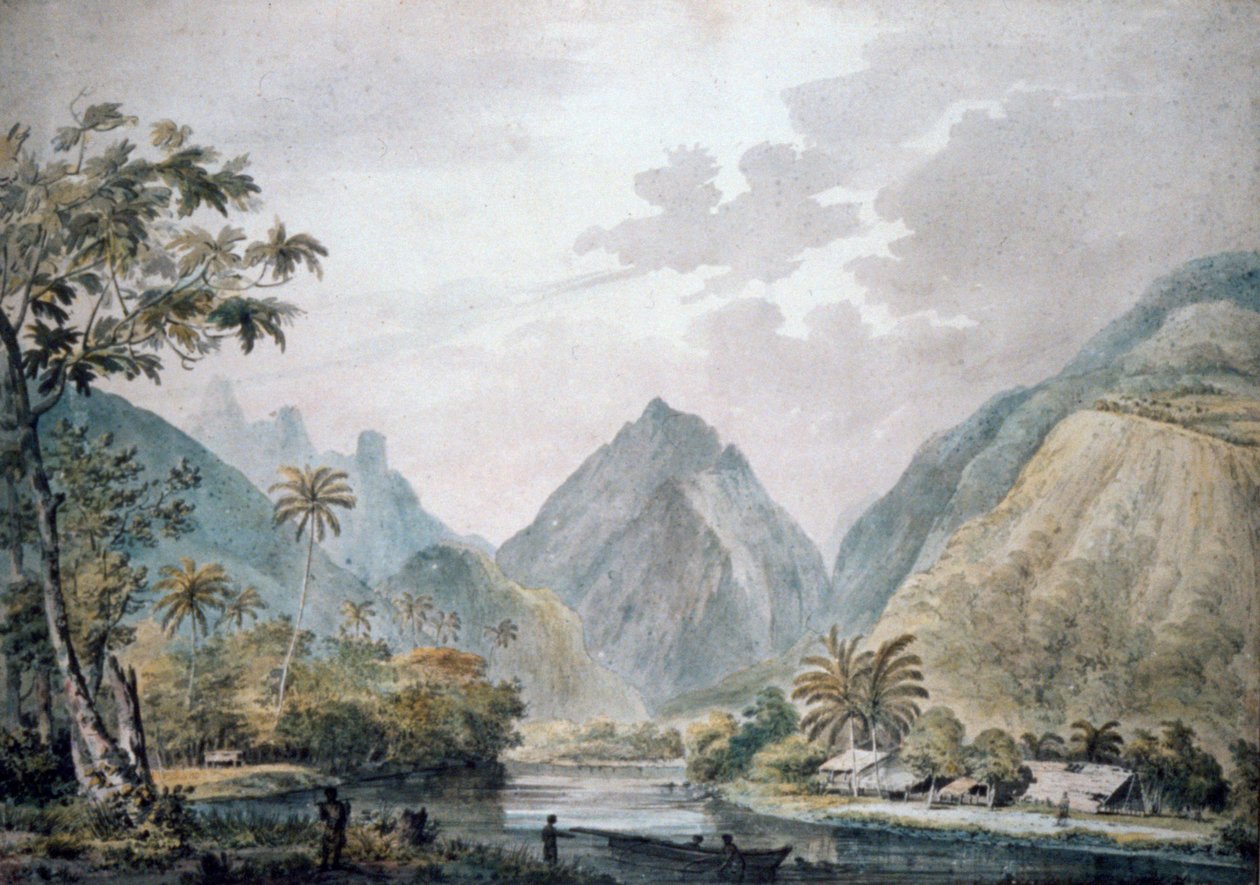 View of Vaitepiha Valley, Tahiti, 1777 by John Webber