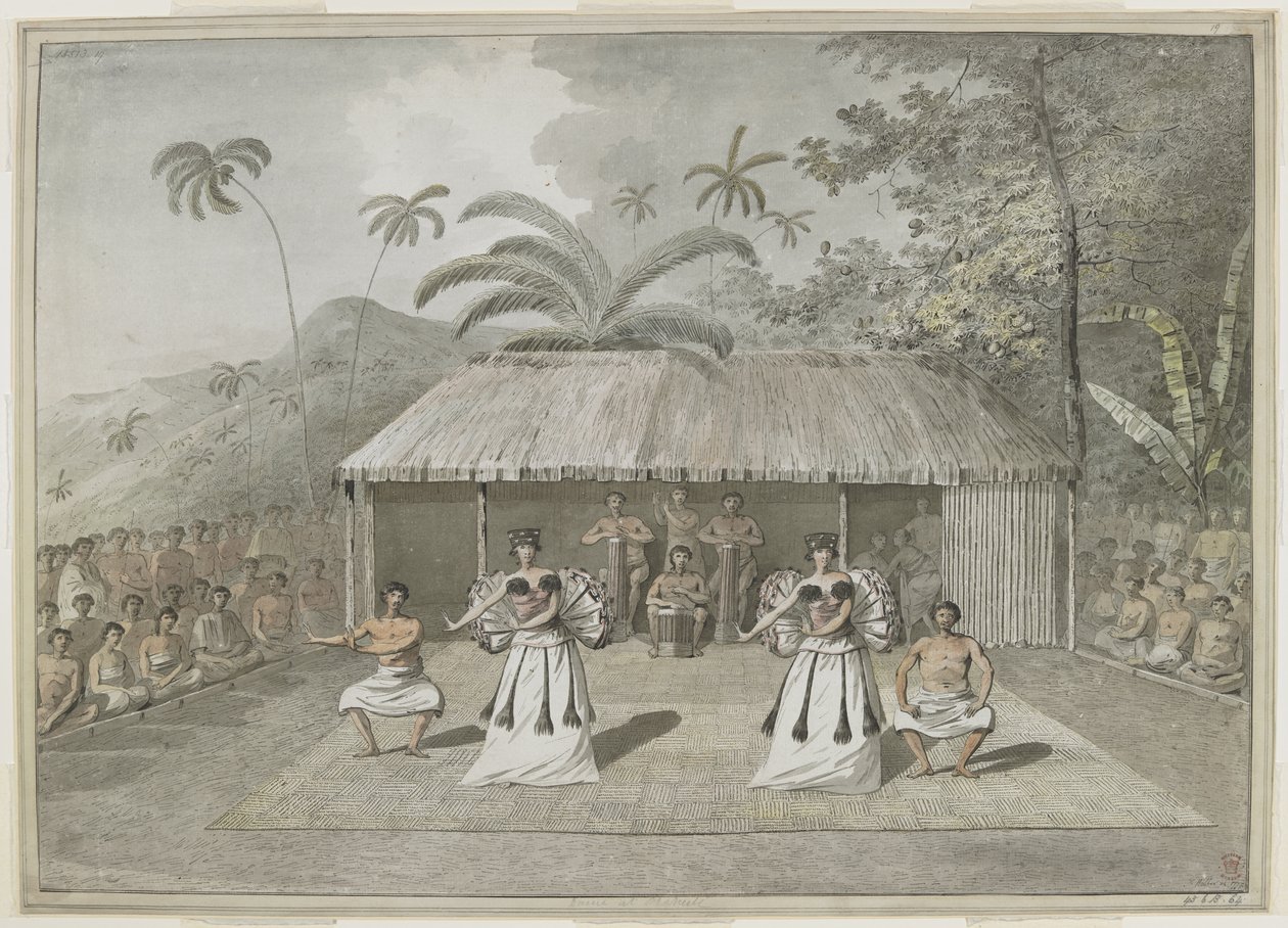 A Dance or Heiva at Otaheite [Tahiti] by John Webber