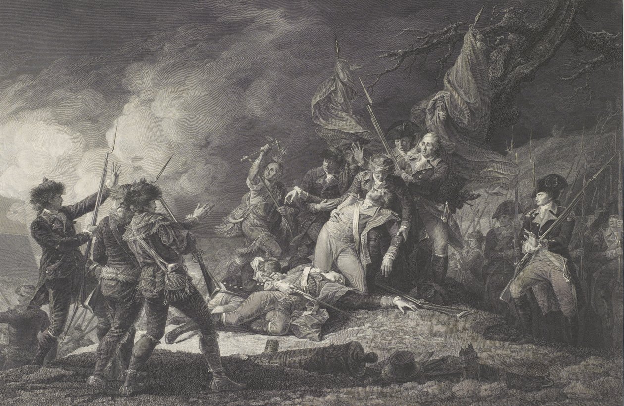 The Death of General Montgomery, In the Attack of Quebec, December 1775, 1798 by John after Trumbull