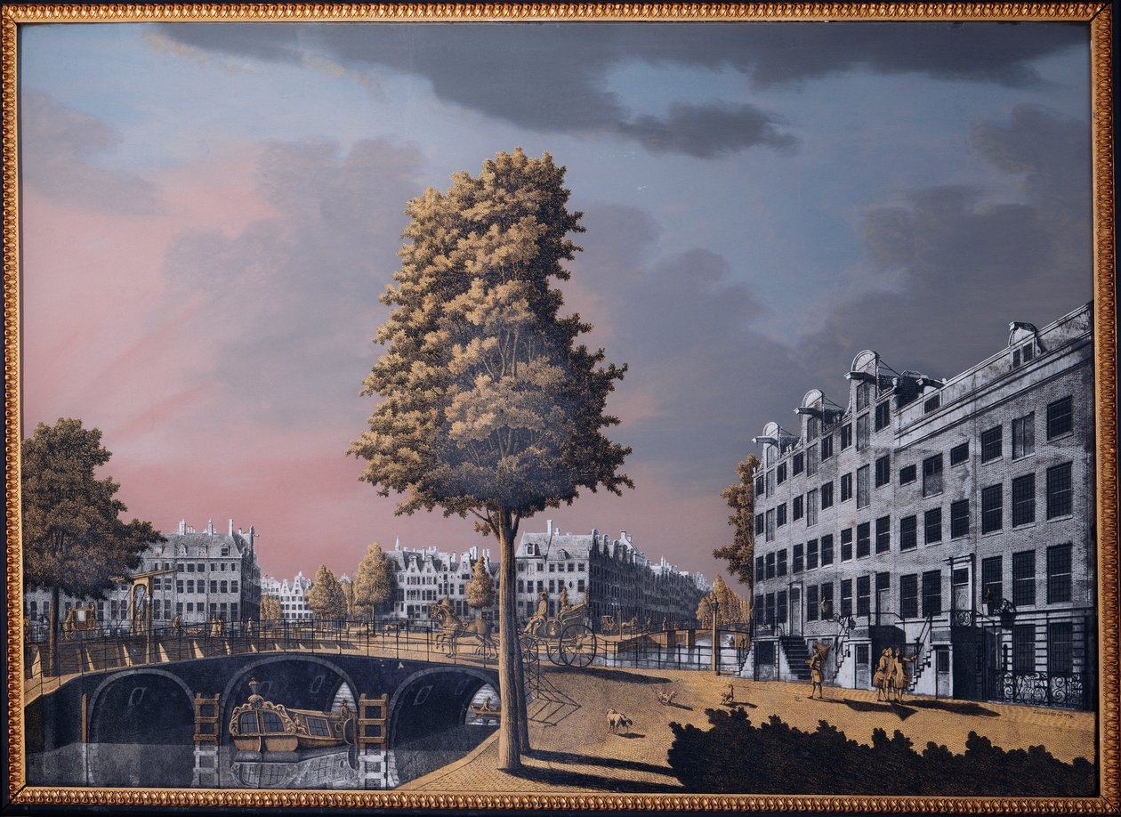 A View of the Herengracht Overlooking Binnenamstel and the Nieuwe Herengracht, Amsterdam by Jonas Zeuner