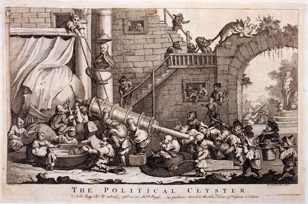 The Political Clyster, Print Made by William Hogarth, 1757 by Jonathan Swift