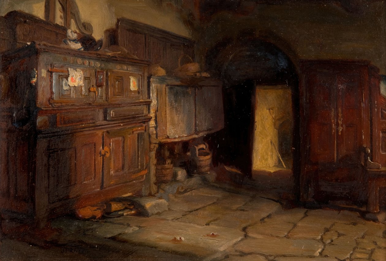 A Breton Cottage Interior by Jonathon Pratt