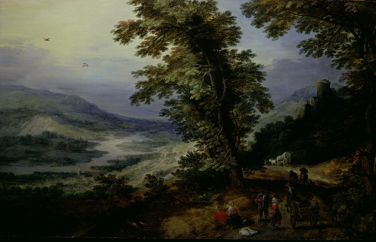 Mountain Road with Travelers by Joos de Momper II