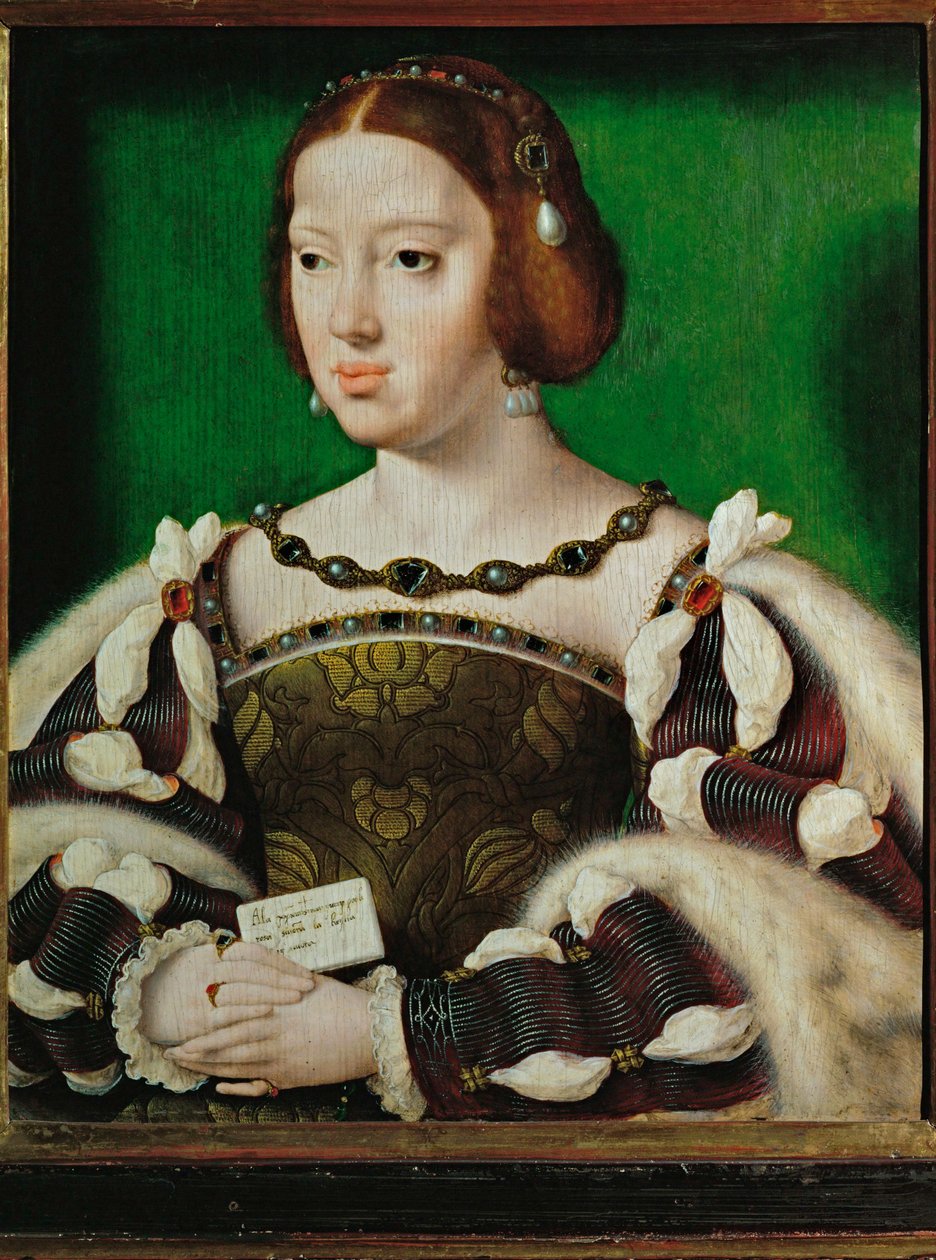 Queen Eleonora of France, wife of Francois I of France, daughter of Philip the Fair, sister of Emperor Charles V by Joos van Cleve