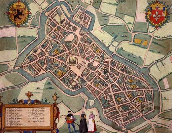 Map of Lille, from 