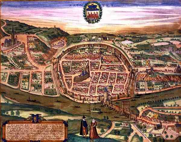 Map of Saintes, from 