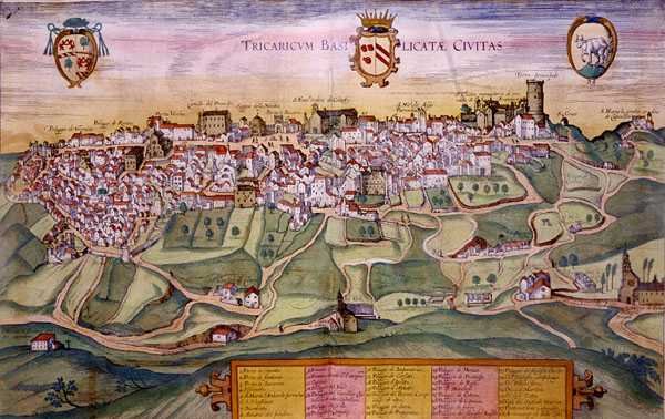 Map of Tricarico, from 