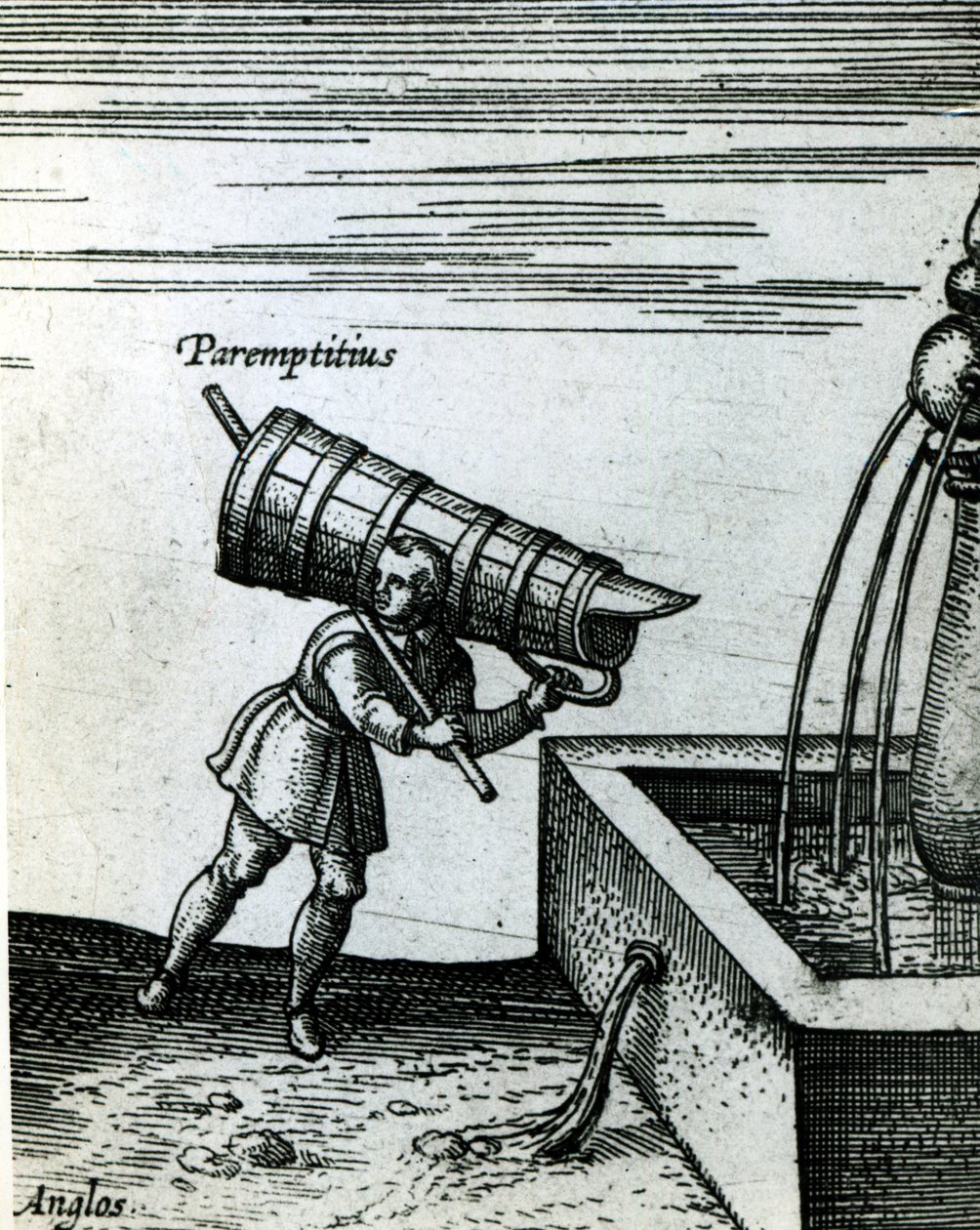 An Apprentice Fetching Water from a Fountain (detail) by Joris Hoefnagel
