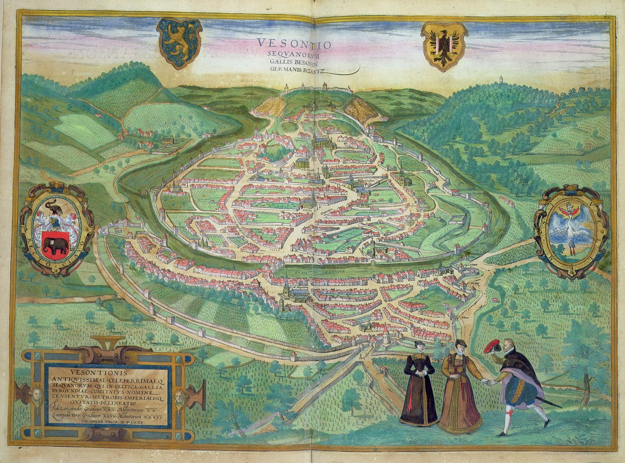 Map of Besancon, from 