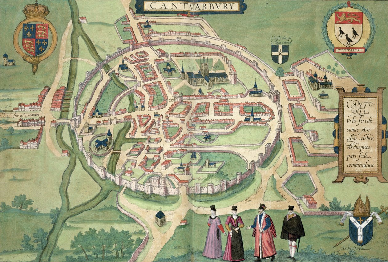Map of Canterbury, from 