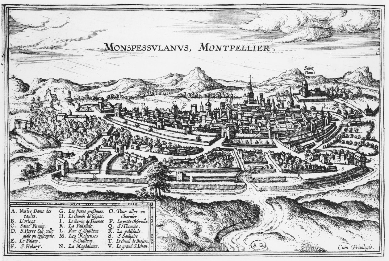 Map of Montpellier, from 