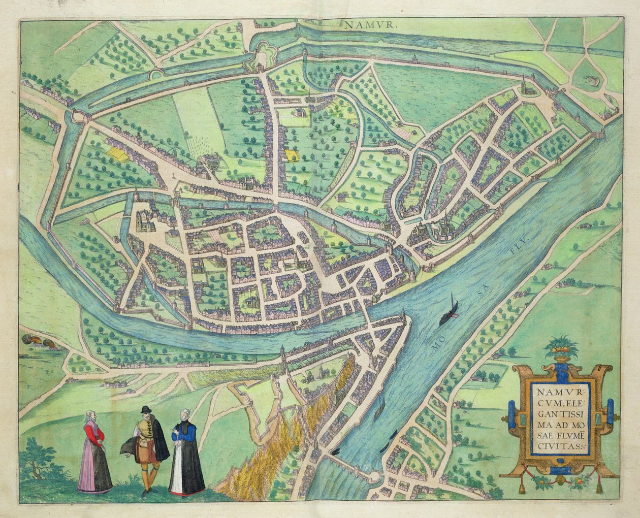 Map of Namur, from 