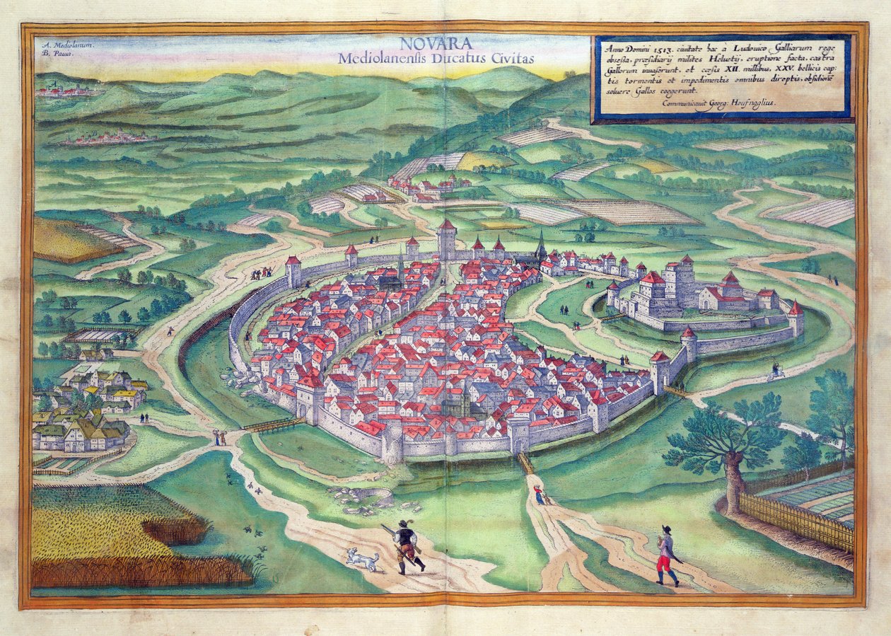 Map of Novara, from 