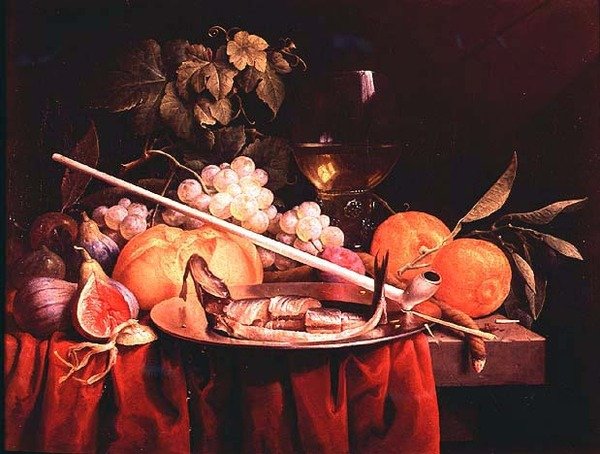 Still Life with Clay Pipe by Joris van Son