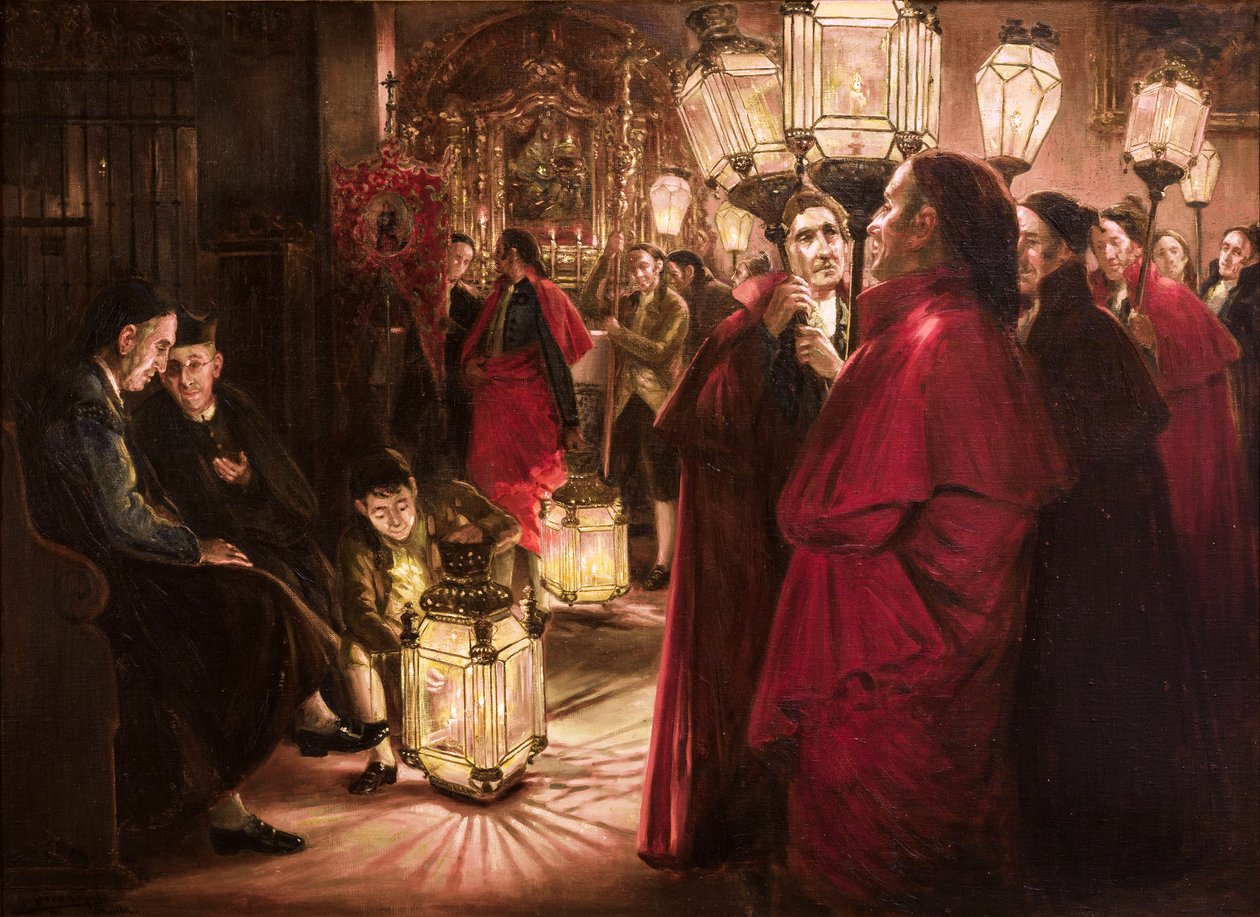 Preparing the Rosary by José Rico Cejudo