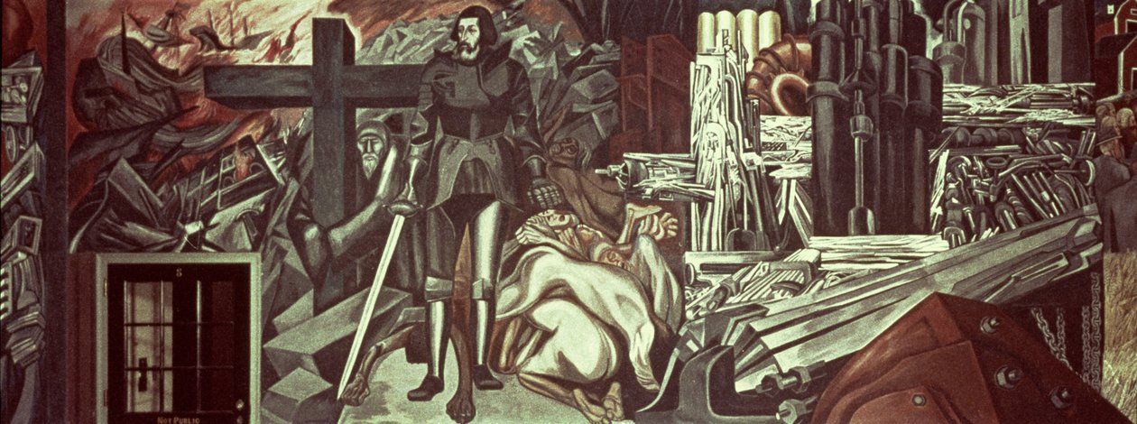 Cortez and the Cross, from The Epic of American Civilization by José Clemente Orozco