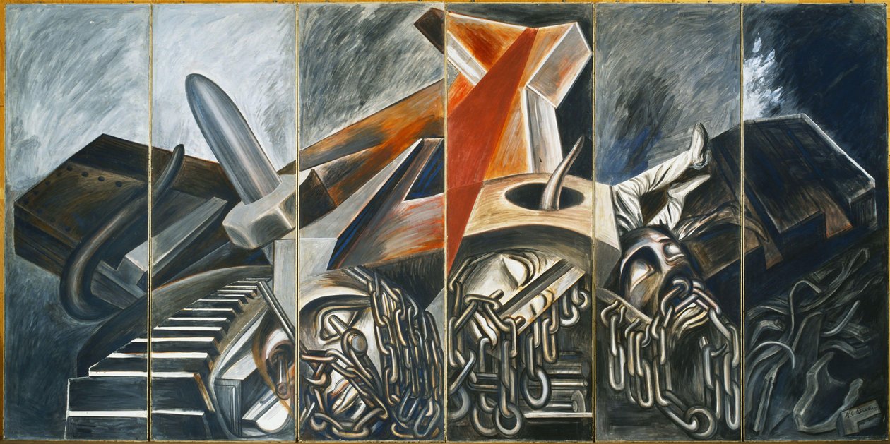 Dive Bomber and Tank by José Clemente Orozco