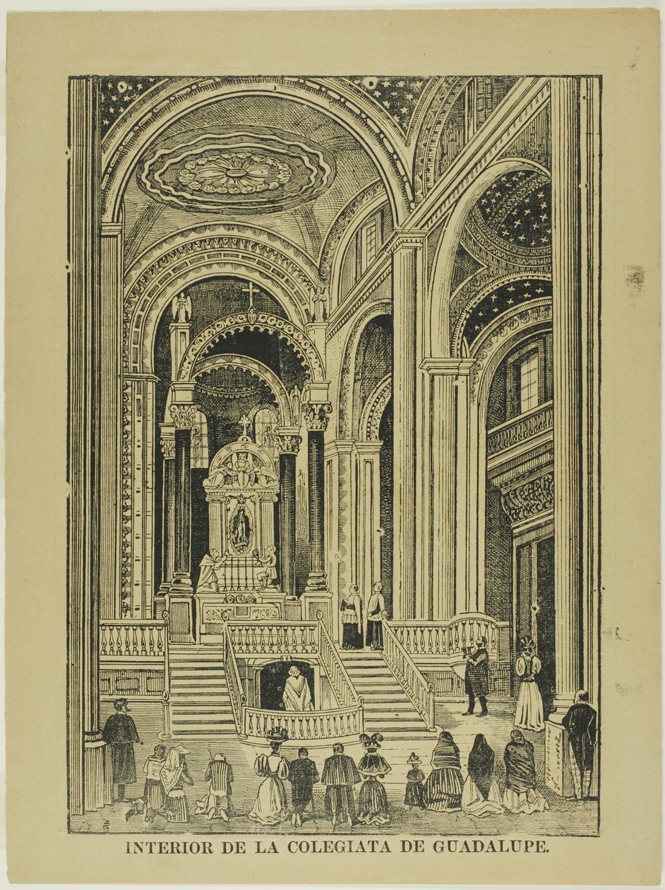 Interior of the Collegiate Church of Guadalupe by José Guadalupe Posada
