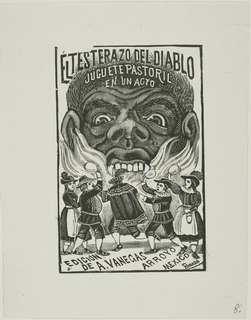 The Devil Butts With His Head by José Guadalupe Posada