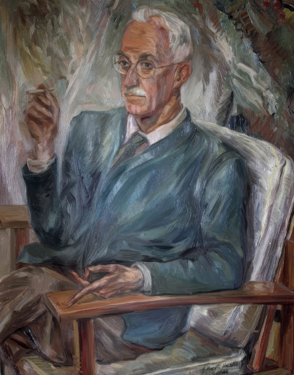 Oil of Jesus Marti by José Moreno Villa