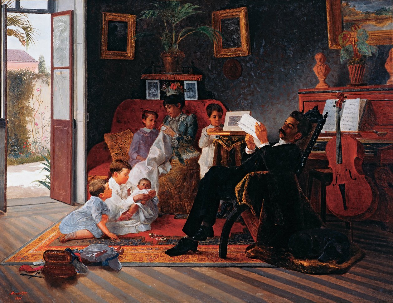 Scene of Adolfo Pintos Family by Jose Ferraz Almeida de Junior