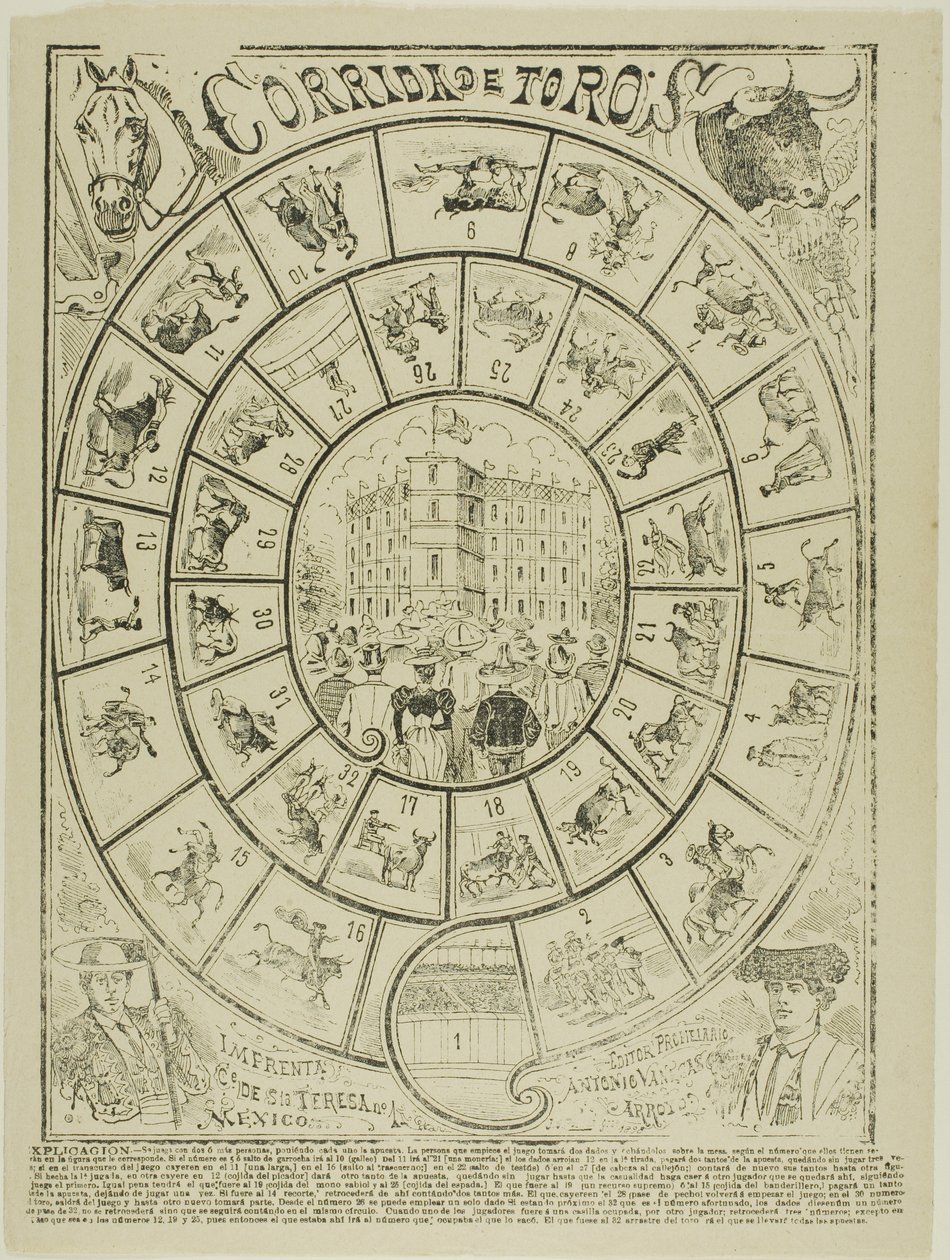 Bullfight Dice-Game by José Guadalupe Posada