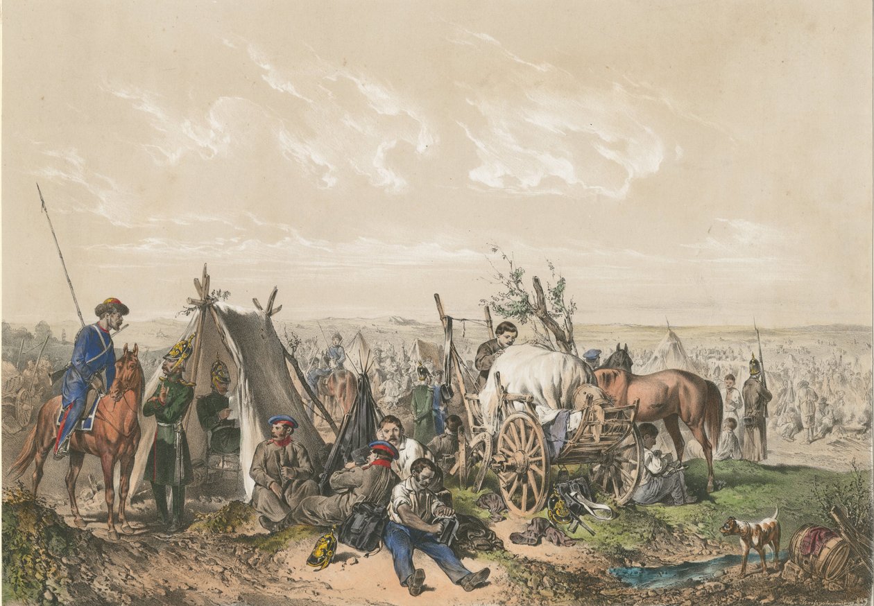 A Scene from the War of Independence in Hungary, ca. 1849 by Josef Anton Strassgschwandtner