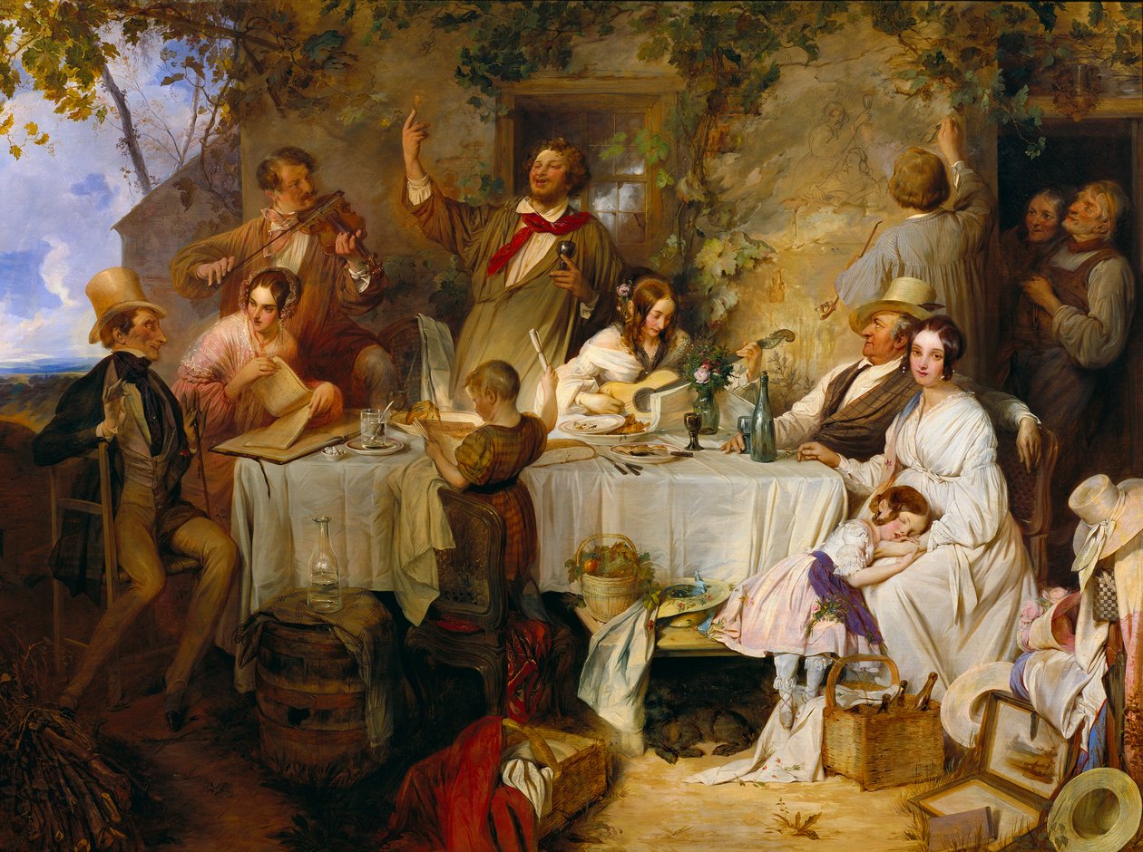 Wine, Women, and Song by Josef Danhauser: Fine art print