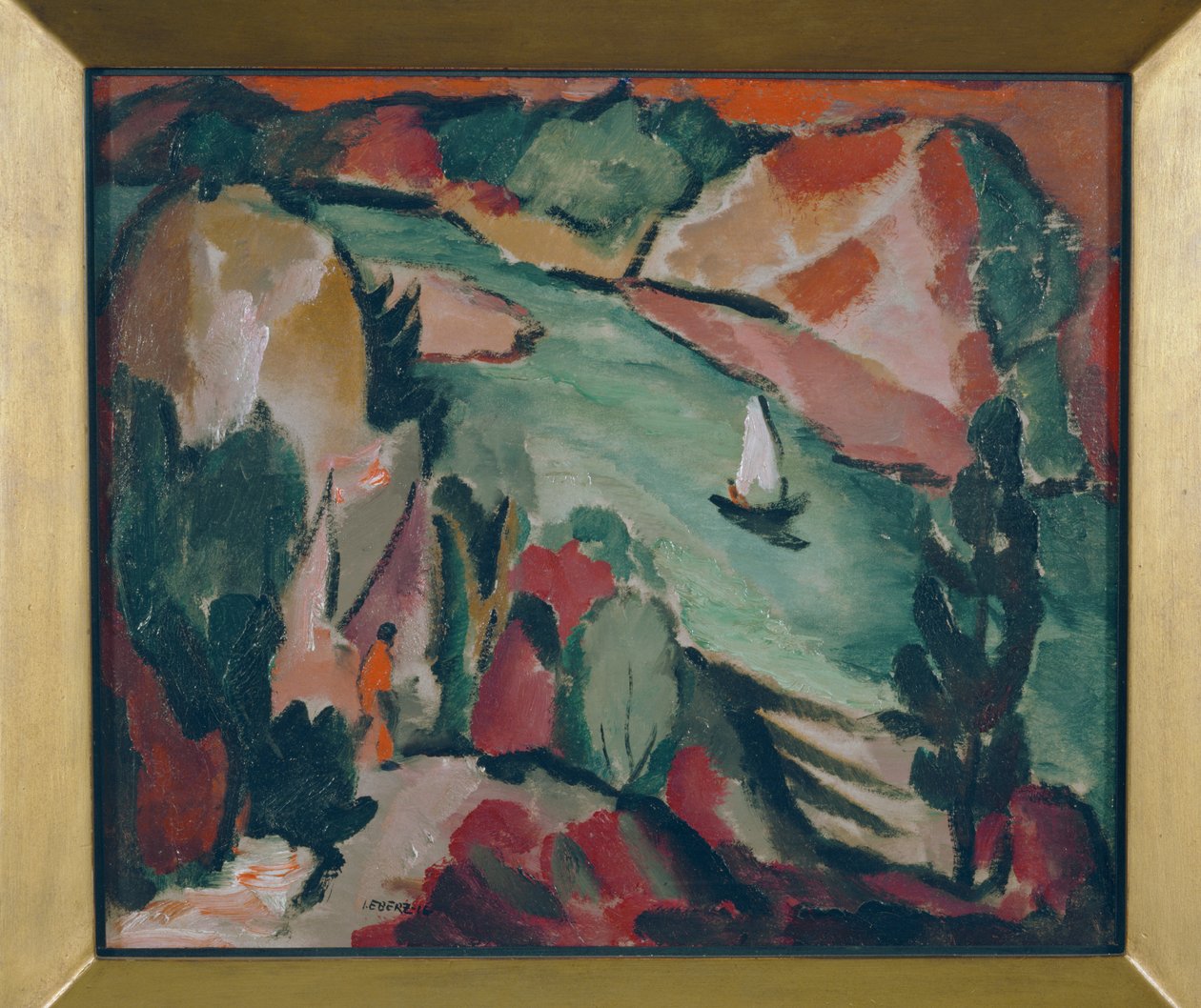 River Landscape by Josef Eberz