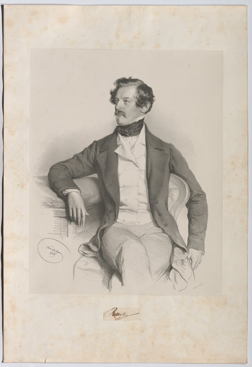 Alexander Freiherr von Bach (1813-1893), Jurist, Politician by Josef Kriehuber