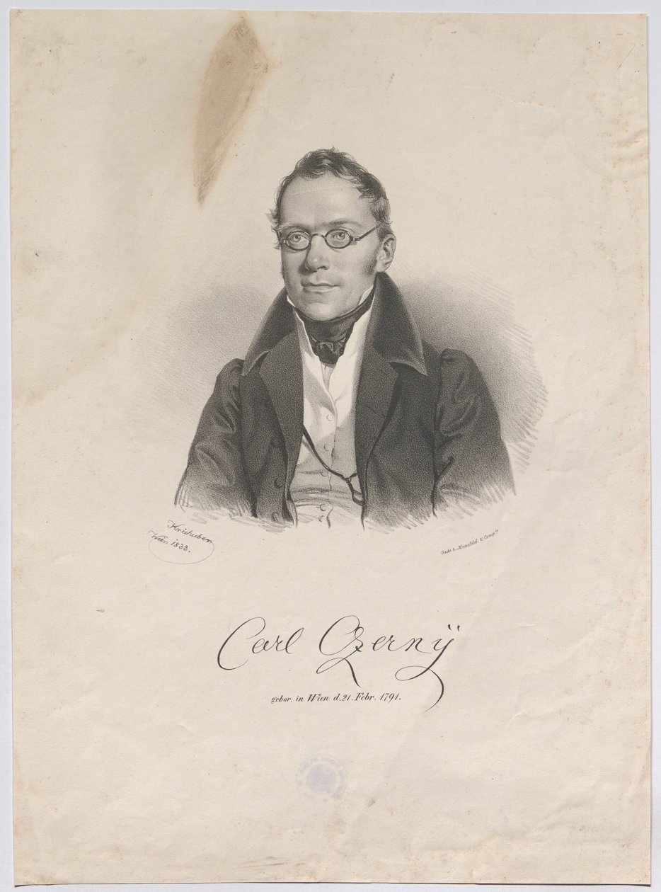 Carl Czerny, born in Vienna, 21 Feb. 1791 by Josef Kriehuber