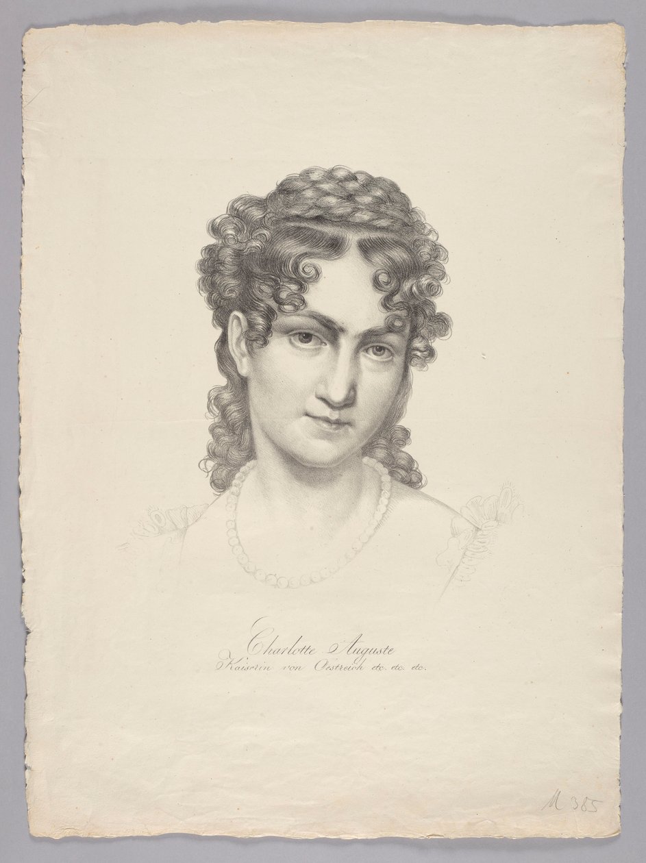 Charlotte Auguste, Empress of Austria etc. by Josef Kriehuber