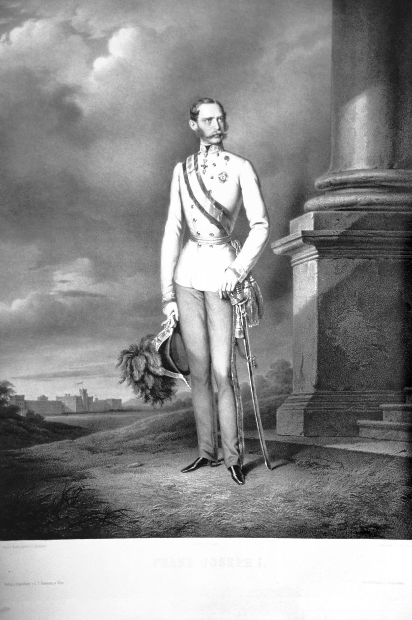 Franz Josef I, circa 1860 (Lithograph) by Josef Kriehuber