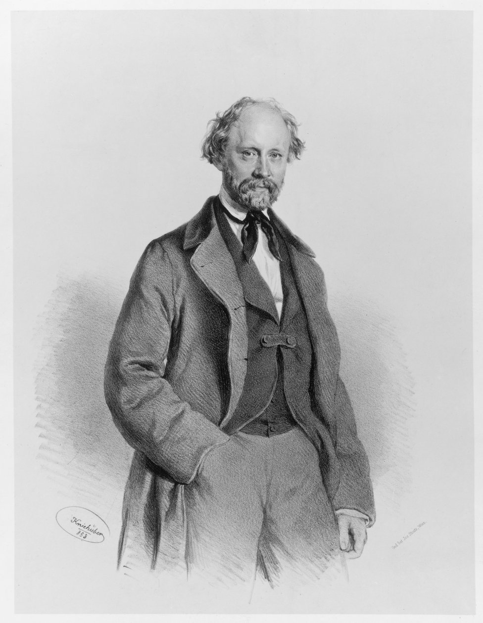 Friedrich Hebbel by Josef Kriehuber