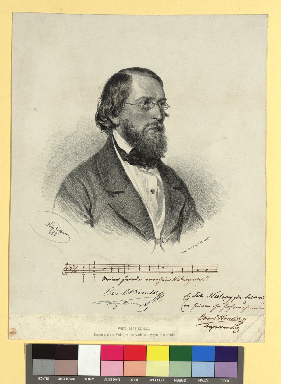 Karl Binder, conductor, composer of the music for Johann Nestroy