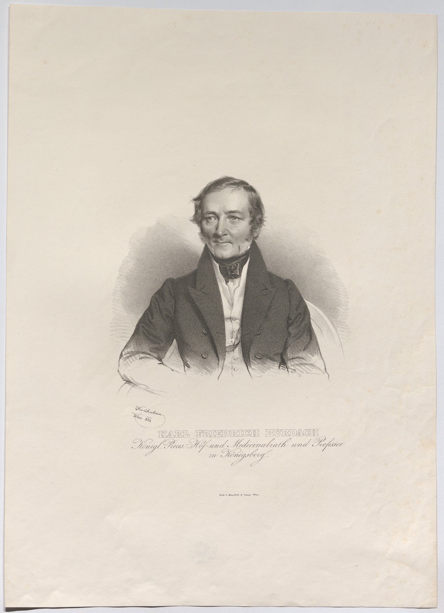 Karl Friedrich Burdach; Royal Prussian Court and Medical Councillor and Professor in Königsberg by Josef Kriehuber