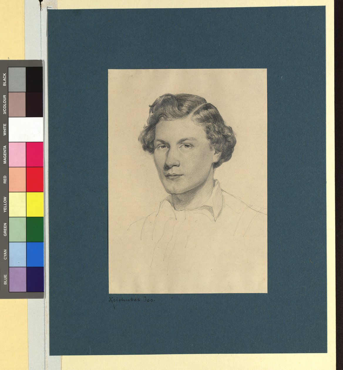 Unknown Young Man by Josef Kriehuber
