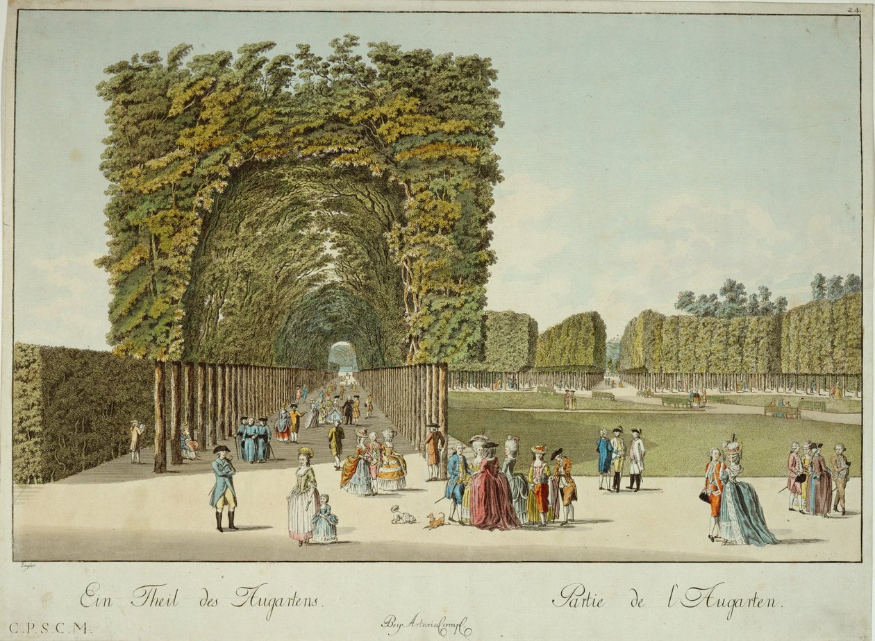 A part of the Augarten park, opened to the public by Emperor Joseph II by Josef Ziegler