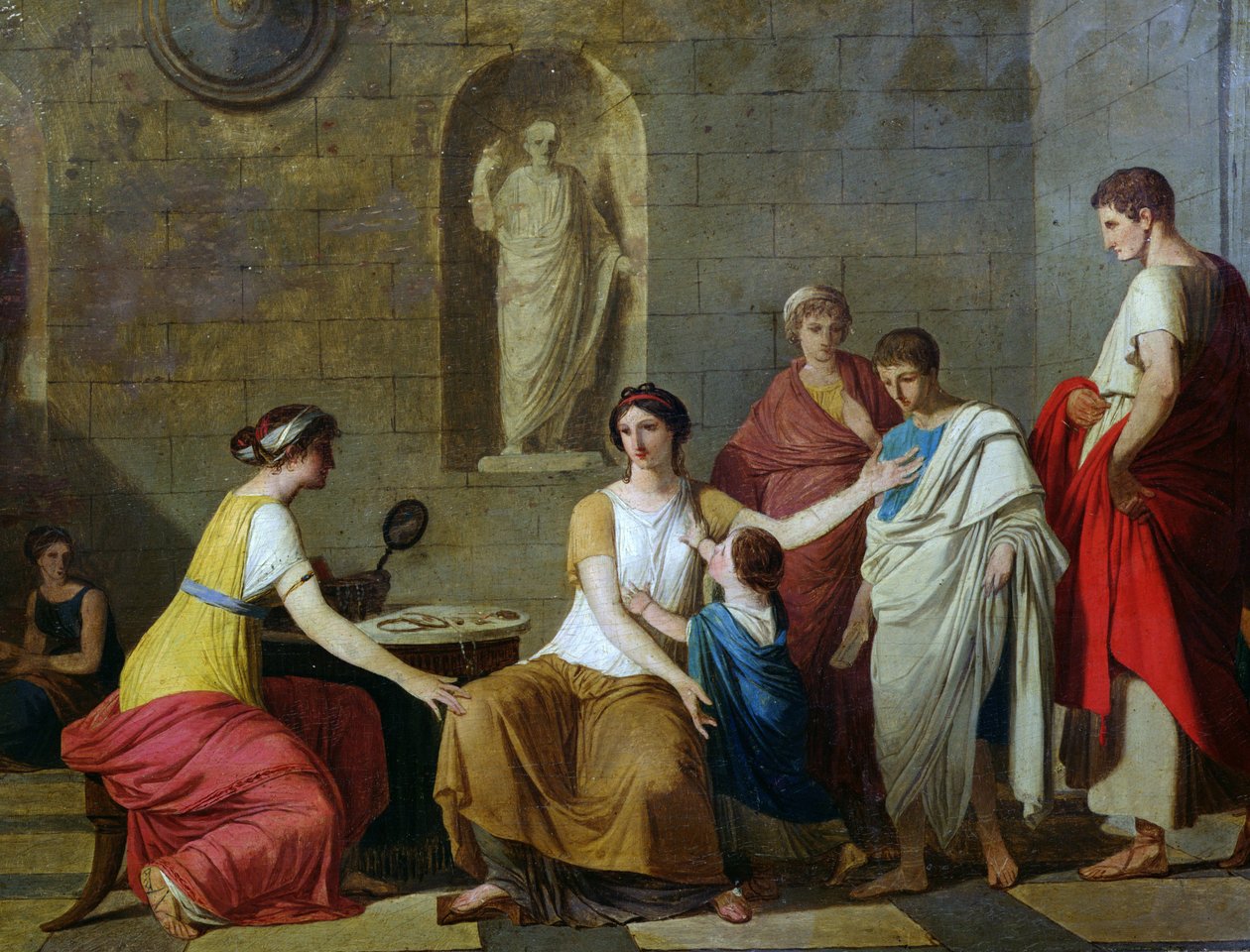 The Mother of the Gracchi (detail) by Joseph Benoît Suvée